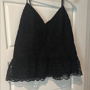 Elegant Black Lace Women's Top